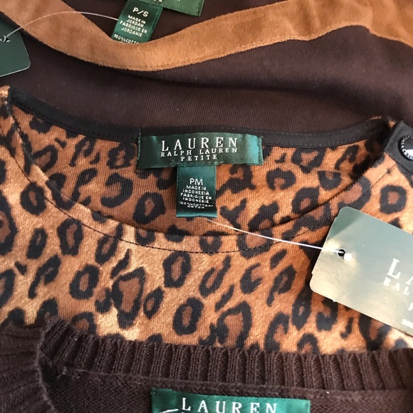 NWT Granny Looking Ralph Lauren women’s sweater bundle 3 brown - Picture 8 of 10